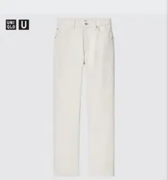 レギュラーフィットストレートハイライズジーンズ　男女兼用　ストレートパンツ　白