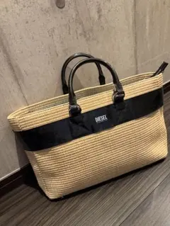 DIESEL ストロー トートバッグ ベージュ/ブラックのサムネイル