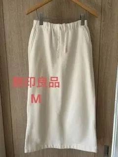 無印良品 婦人　スウェットⅠラインスカート 婦人Ｍ・オフ白