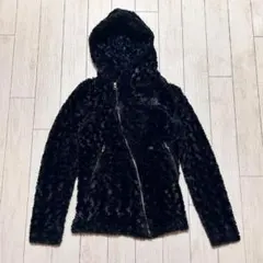 CIVARIZE ファー フーディー ライダース パーカー y2k ダブルジップ