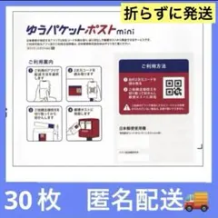 ゆうパケットポストミニ　専用封筒　30枚　匿名配送　新品　未使用