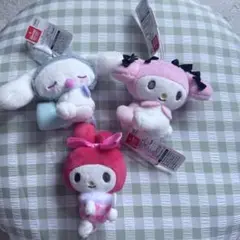 サンリオ マイメロディ シナモロール ぬいぐるみ マスコット 3点セット