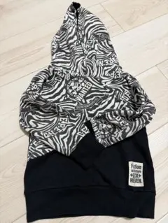 ゼブラ柄フード付きパーカー
