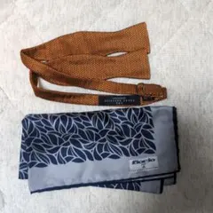◆THE TREAT DRESSING◆シルクネクタイ◆オレンジ◆ハンカチ付◆