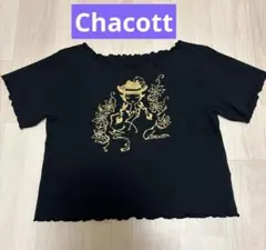 Chacott チャコット バレエ トップス ブラック ゴールドプリント F 黒
