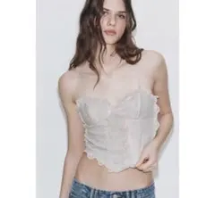 zara レース トリムコルセット トップスのサムネイル