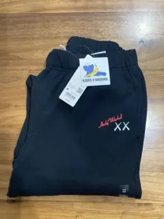 新品 スウェットパンツ ブラックM【カウズ+ウォーホル】