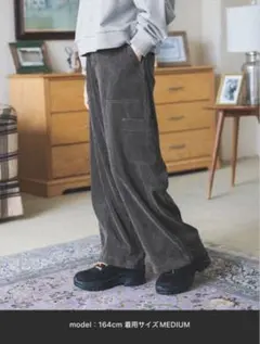 ニコアンド　ゆるっと起毛ワークパンツ　Mのサムネイル