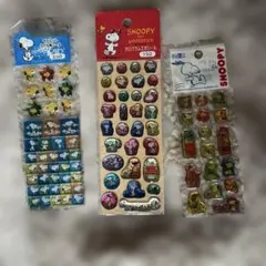 スヌーピー 　シール　タイル風シール　平成レトロ　レア　タイル