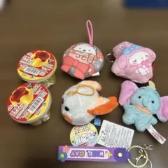 マイメロディ・すみっコぐらし、ぬいぐるみキーホルダーセット、スライム新品2個