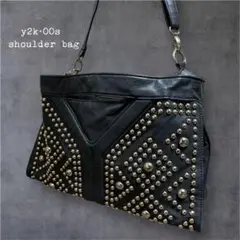 古着 y2k 00s ゴールド スタッズ ショルダー バッグ