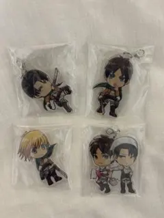 進撃の巨人一番くじ きゅんキャラ リヴァイ エレン アルミン 4個セット
