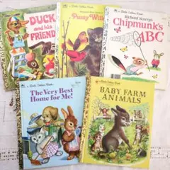 ①5冊ヴンテージ絵本まとめセット 洋書古書 児童書 ジャンクジャーナル