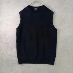 □UNIQLO ニットベスト ダークネイビー Mのサムネイル