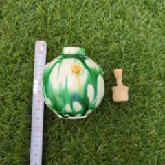 陶器製 緑と白の茶道具のサムネイル