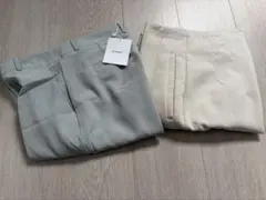 ZARA ハイウエストパンツ　オフホワイト