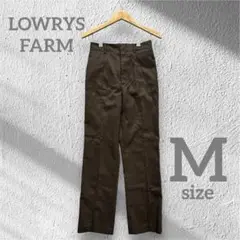 LOWRYS FARM ブラウン チェック柄 ハイウエスト スラックス　M