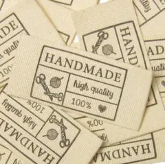 【12枚セット】 コットン 布タグ ハンドメイド タグ（CTL-3）