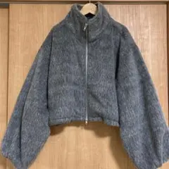 AIC. スタンドネックシャギーショートブルゾン