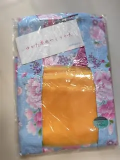 ラスイチ新品 マザウェイズ 140cm 花柄浴衣2点セット 帯付き 水色