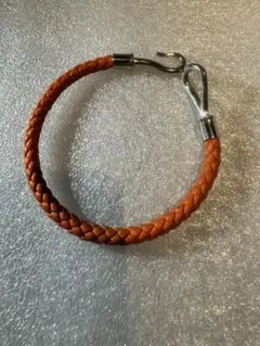 レザーブレスレット オレンジ シルバー金具のサムネイル