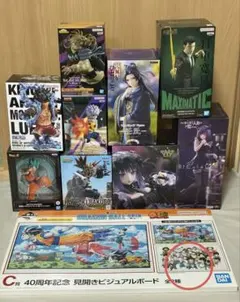 プライズフィギュアまとめ9点セット＋ＤＢ40周年ビジュアルボード