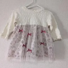 bebe 花柄チュールワンピース　セレモニー 入園式