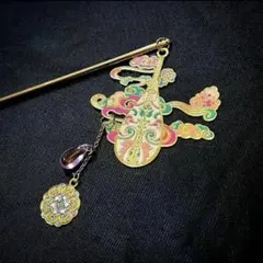 珍しい 琵琶 簪/髪飾り かんざし 着物 浴衣 花魁 祭 和装小物 鬼 上弦