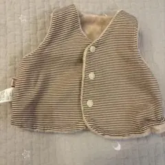 ミキハウス ベビーベスト 70-85cm ベージュ