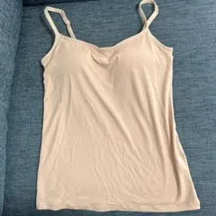 ユニクロAIRism ブラトップキャミソール M ベージュ