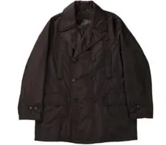 イタリア製 00s PRADA ナイロン Pコート 中綿 ブラウン XLサイズ