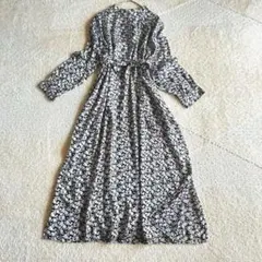 【美品】JOUNAL STANDARD relume ロングワンピース　黒　花柄