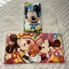 第一生命　ディズニーフェイスタオル、ハンドタオルセット(ミッキー/ミニー)