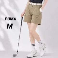 PUMA プーマ ゴルフウェア ショートパンツ M レディース ベージュ 春夏