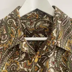 vintage 古着　ペイズリー　総柄　シャツ