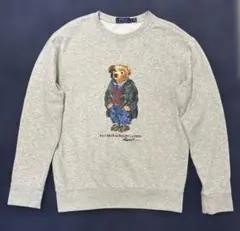 ポロラルフローレン ポロベア 裏起毛 クルーネック スウェット S グレー