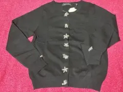 ビジュー付き黒長袖カーディガン★クイーンズコート★新品未使用★黒