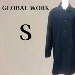 【メンズ】グローバルワーク 春秋 ステンカラーコート メンズ S 濃紺 ビジネス