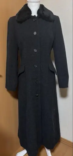 (値下げ)日本製 ダークグレー ロングコート