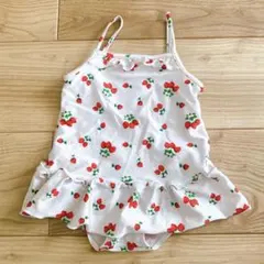 【ばあば様専用】いちご柄フリルワンピース水着110cm
