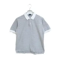 s90 OLD UNIQLO ポロシャツ S 白 ボーダー 春夏 爽やか