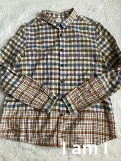 I am I チェック柄 長袖シャツ
