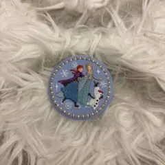 ディズニー　刺繍缶バッジ　アナと雪の女王