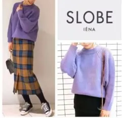 SLOBE IÉNA パープル 　ドルマンセーター　　長袖ニット