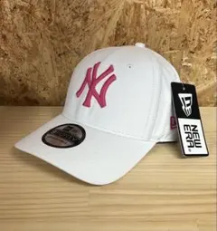 ◆海外正規品◆ New Era NYニューエラキャップ帽子 ヤンキース 白ピンク
