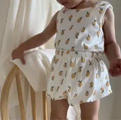 ノースリーブセットアップ　レモン柄