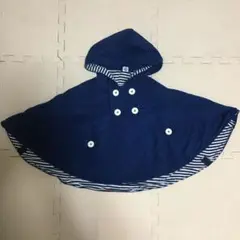 ［ミキハウス］ポンチョ ネイビー