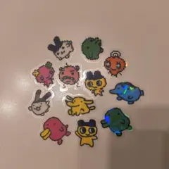 たまごっち　オーロラホログラム　クリアフレークシール　12枚セット