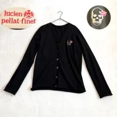 ルシアンペラフィネ カシミヤ100% スカル刺繍ニットセーター ホワイト