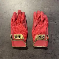 アンダーアーマー バッティング用手袋 赤